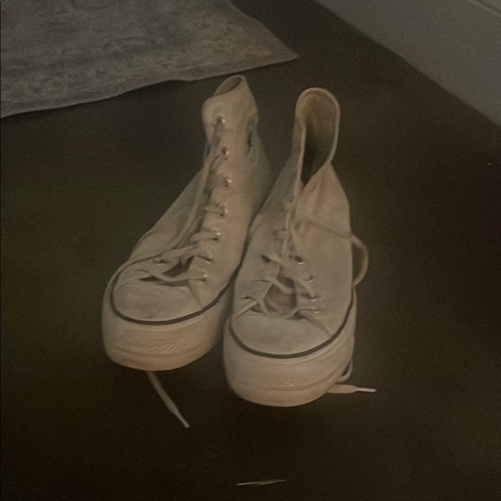 Converse White Canvas High-Top Sneakers